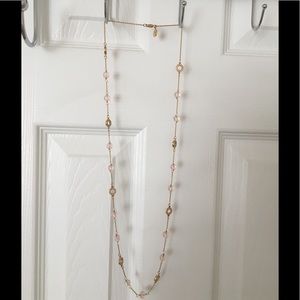 Delicate J Crew gold and pink necklace